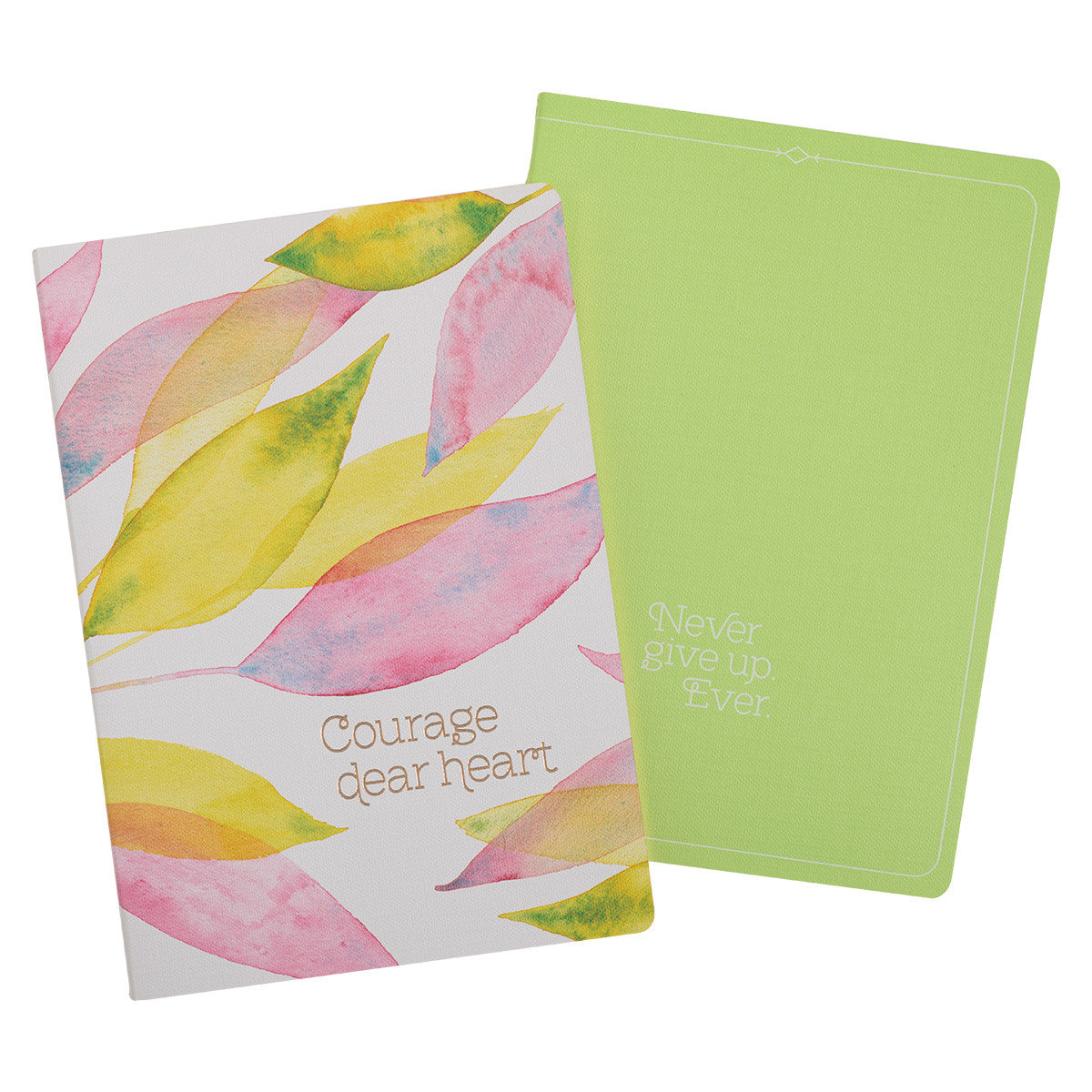 Courage Dear Heart Citrus Leaves Notebook Set - The Christian Gift Company