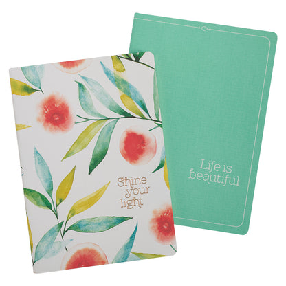 Shine Your Light Orange Blossoms Notebook Set - The Christian Gift Company