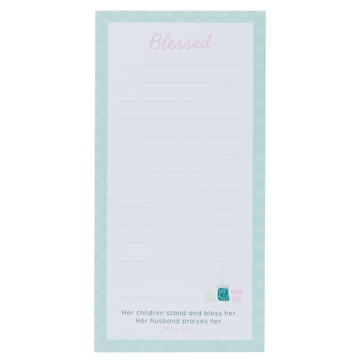 Blessed Magnetic Notepad and Pen Gift Set - Proverbs 31:28 - The Christian Gift Company