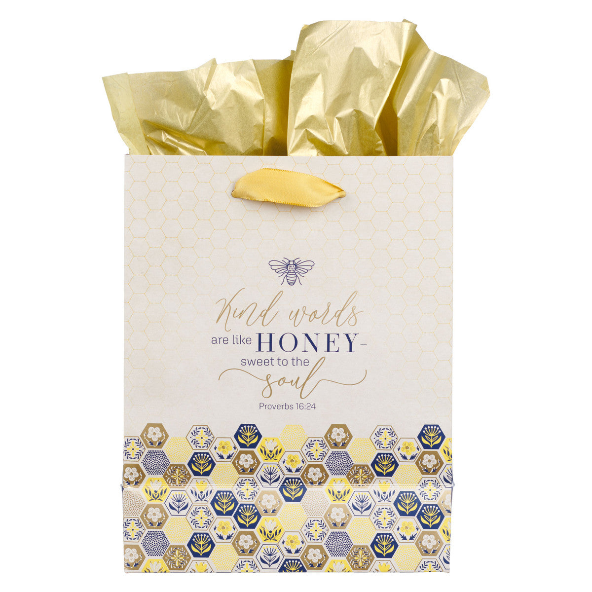 Kind Words are Like Honey Medium Gift Bag - Proverbs 16:24 - The Christian Gift Company