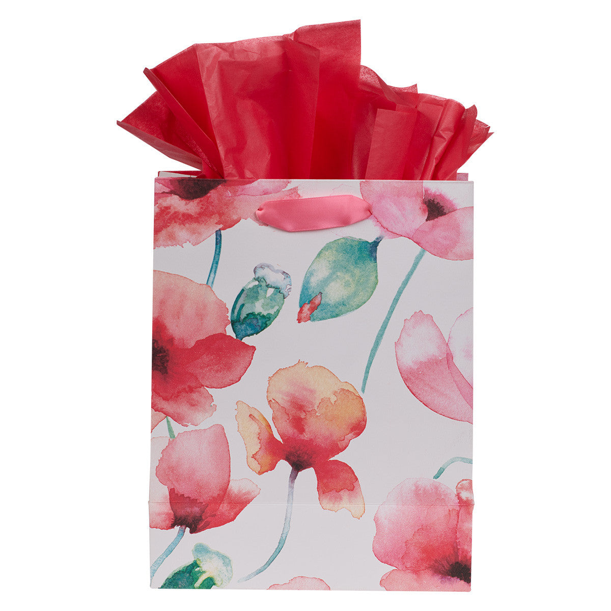 You've Got This Coral Poppies Medium Gift Bag - The Christian Gift Company