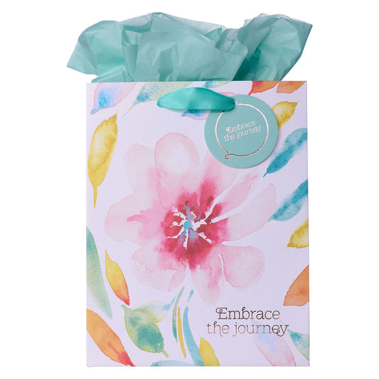 Embrace The Journey Pink Daisies Medium Gift Bag - The Christian Gift Company