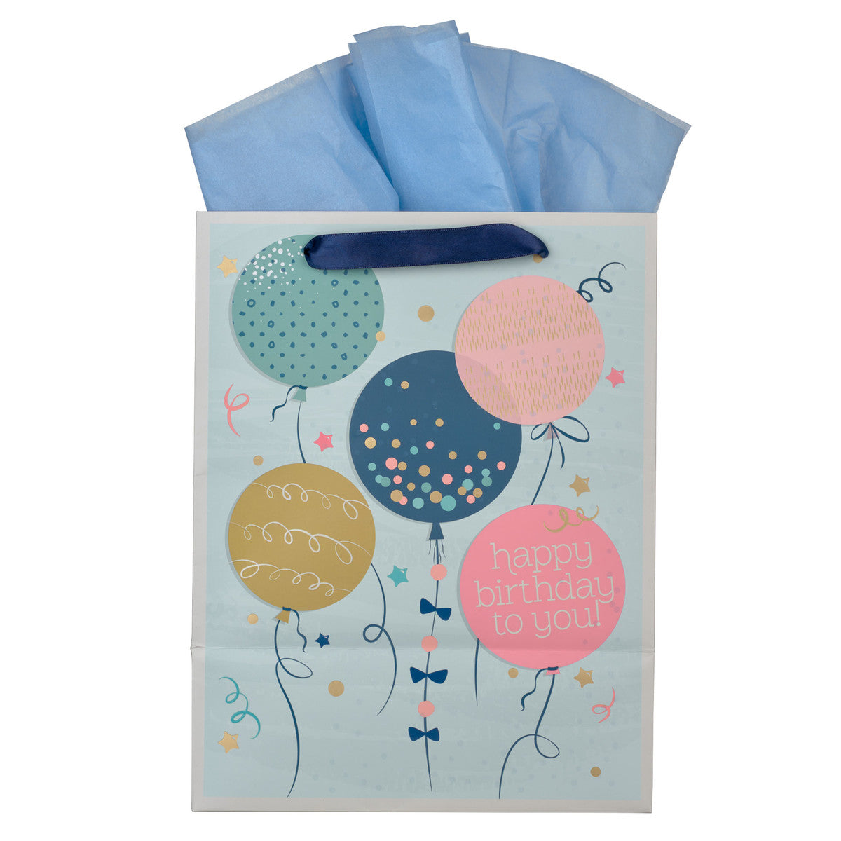 Rejoice Colourful Balloon Medium Gift Bag - Philippians 4:4 - The Christian Gift Company