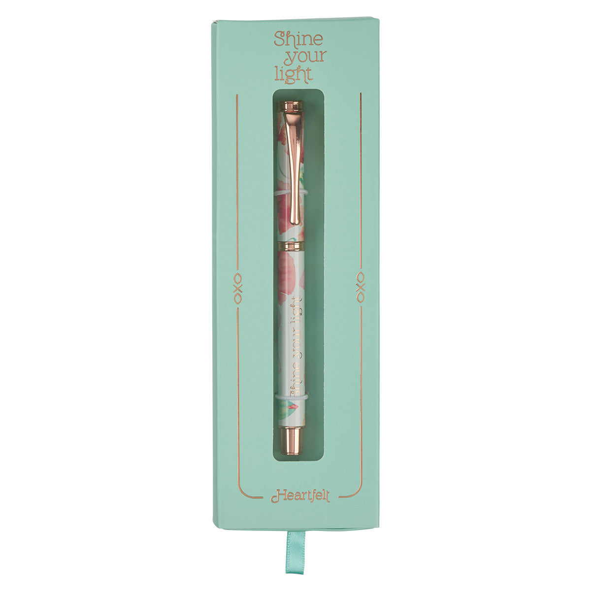 Shine Your Light Coral Poppies Gift Pen - The Christian Gift Company