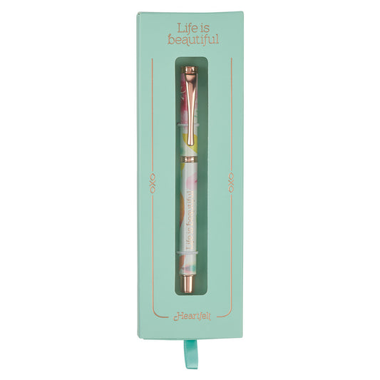 Life is Beautiful Pink Daisies Gift Pen - The Christian Gift Company