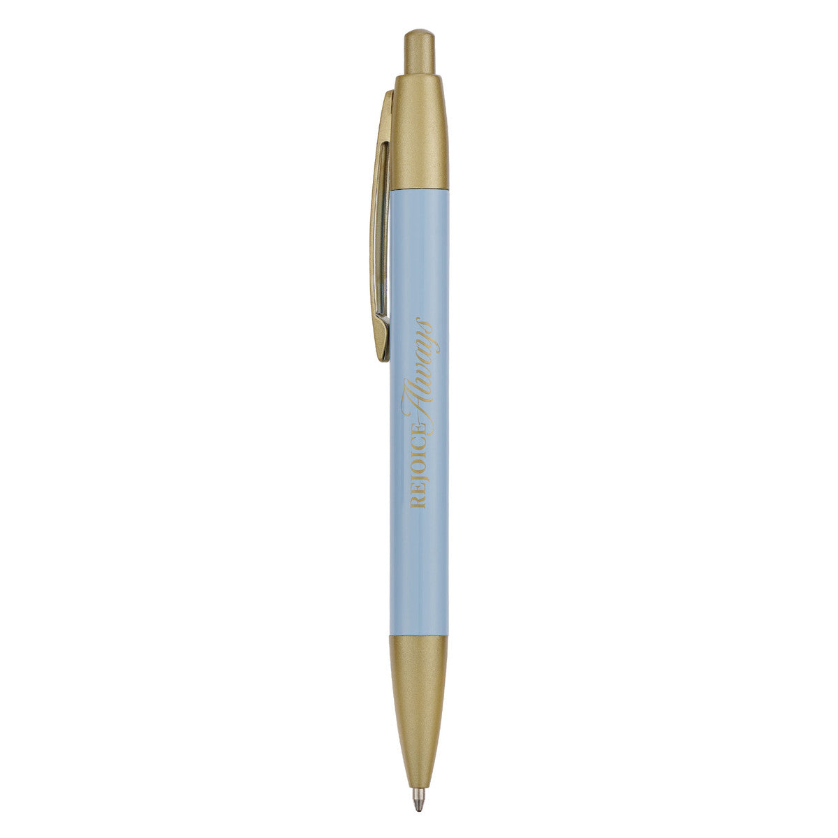 Rejoice Always Frosty Blue Classic Gift Pen - 1 Thessalonians 5:16 - The Christian Gift Company
