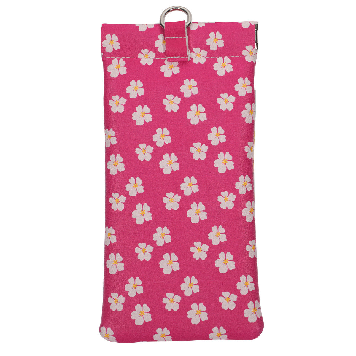 Lord is With You Pink Floral Faux Leather Double Glasses Case - Zephaniah 3:17 - The Christian Gift Company