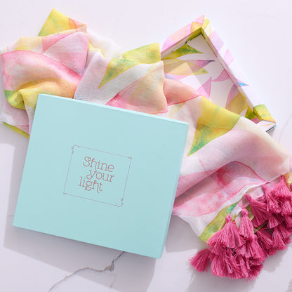 Shine Your Light Citrus Leaves Scarf - The Christian Gift Company