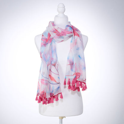 Never Give Up Pink Petals Scarf - The Christian Gift Company