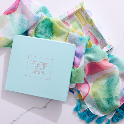 Courage Dear Heart Smooth Sea Glass Scarf - The Christian Gift Company