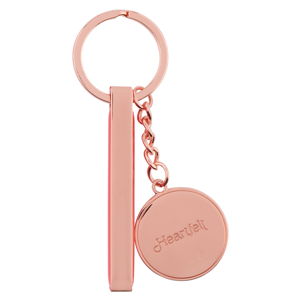 Courage Dear Heart Coral Poppies Key Ring - The Christian Gift Company