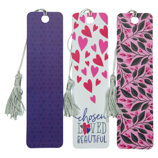 God's Princess Pink Floral Paper Bookmark Set - 1 Peter 2:9 - The Christian Gift Company