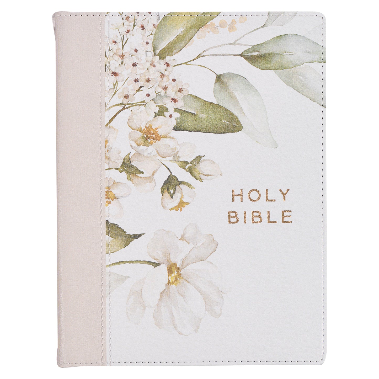Feather Grey Floral Faux Leather Hardcover King James Version Note-taking Bible