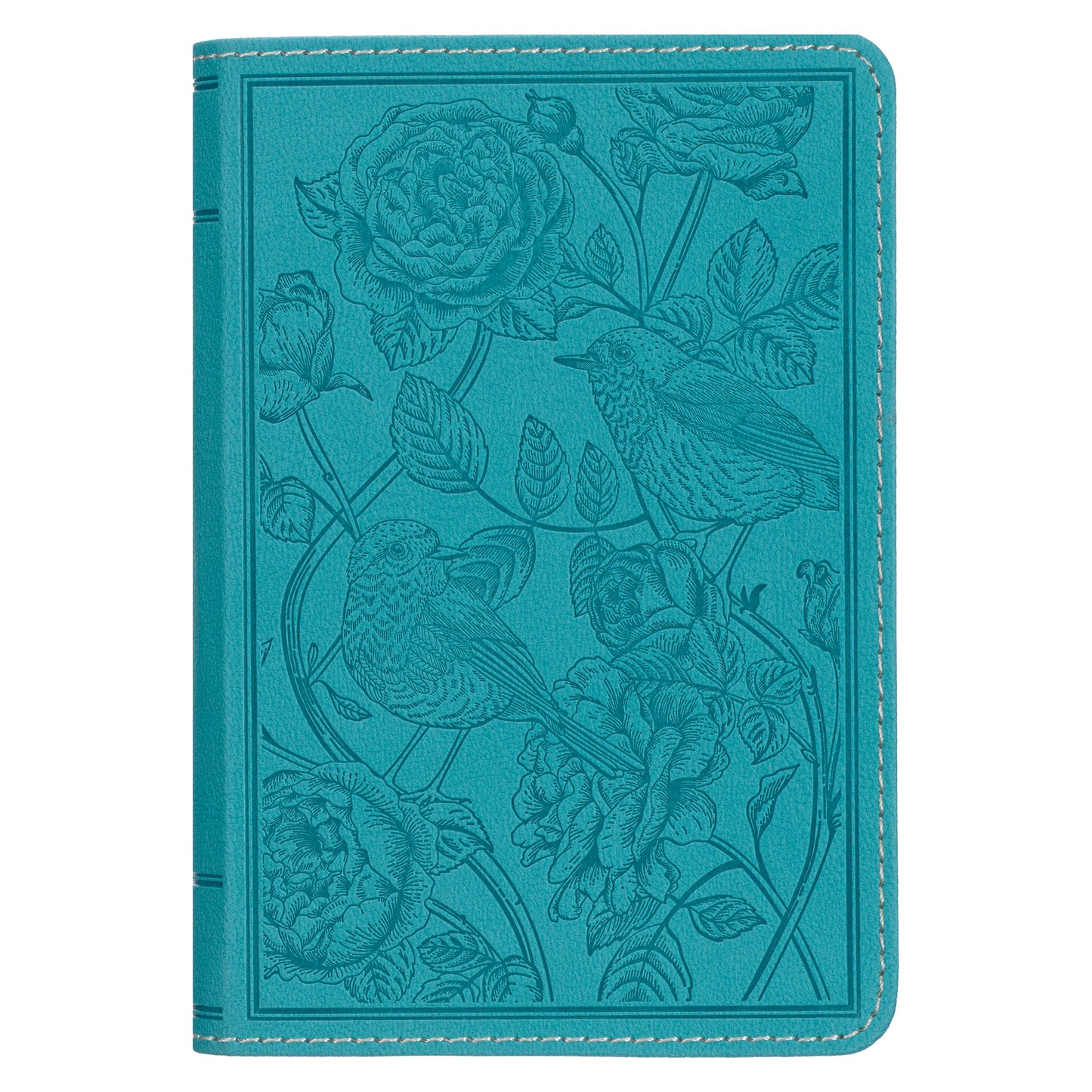 Teal Faux Leather Compact King James Version Bible with Zipper Closure - The Christian Gift Company