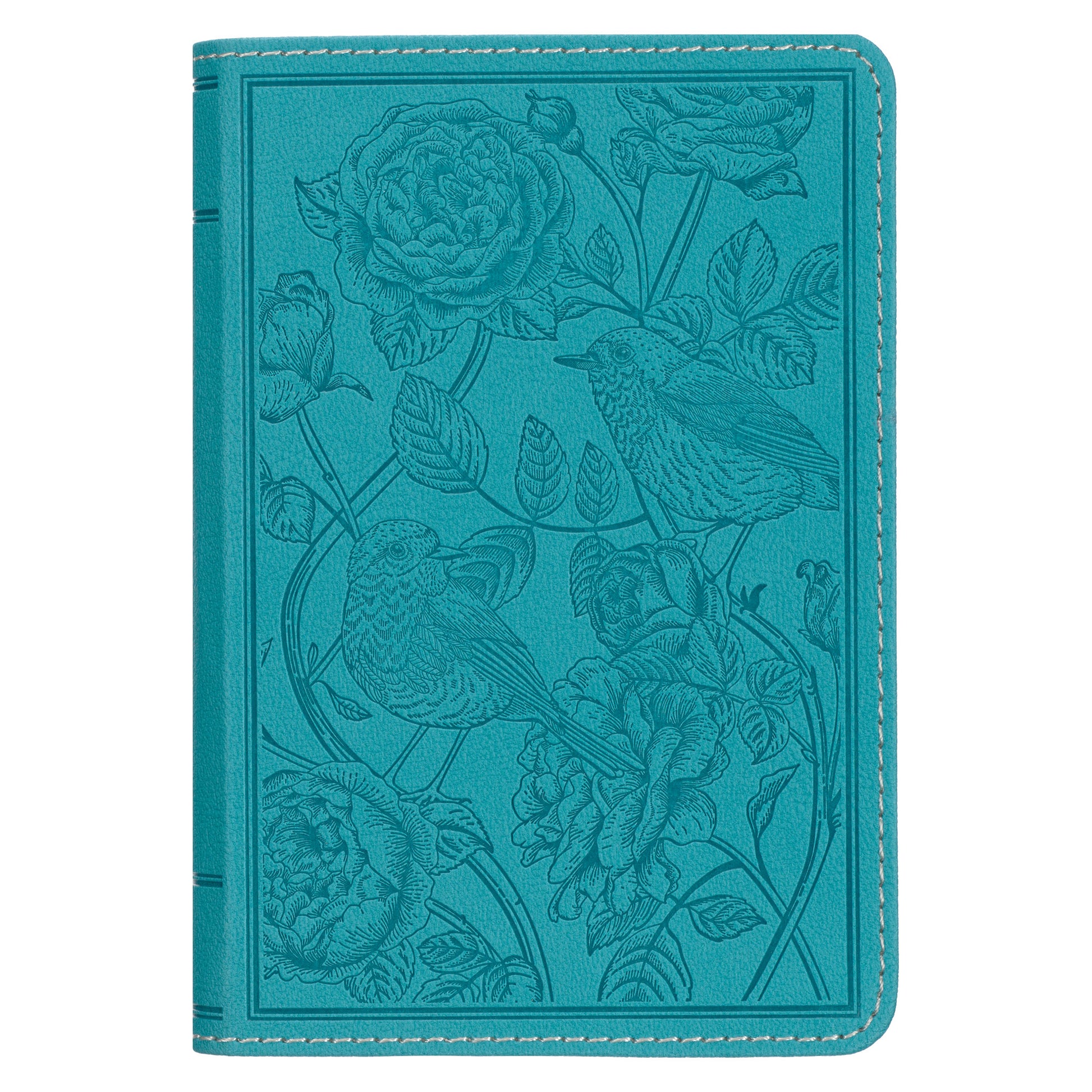 Teal Faux Leather Compact King James Version Bible with Zipper Closure - The Christian Gift Company