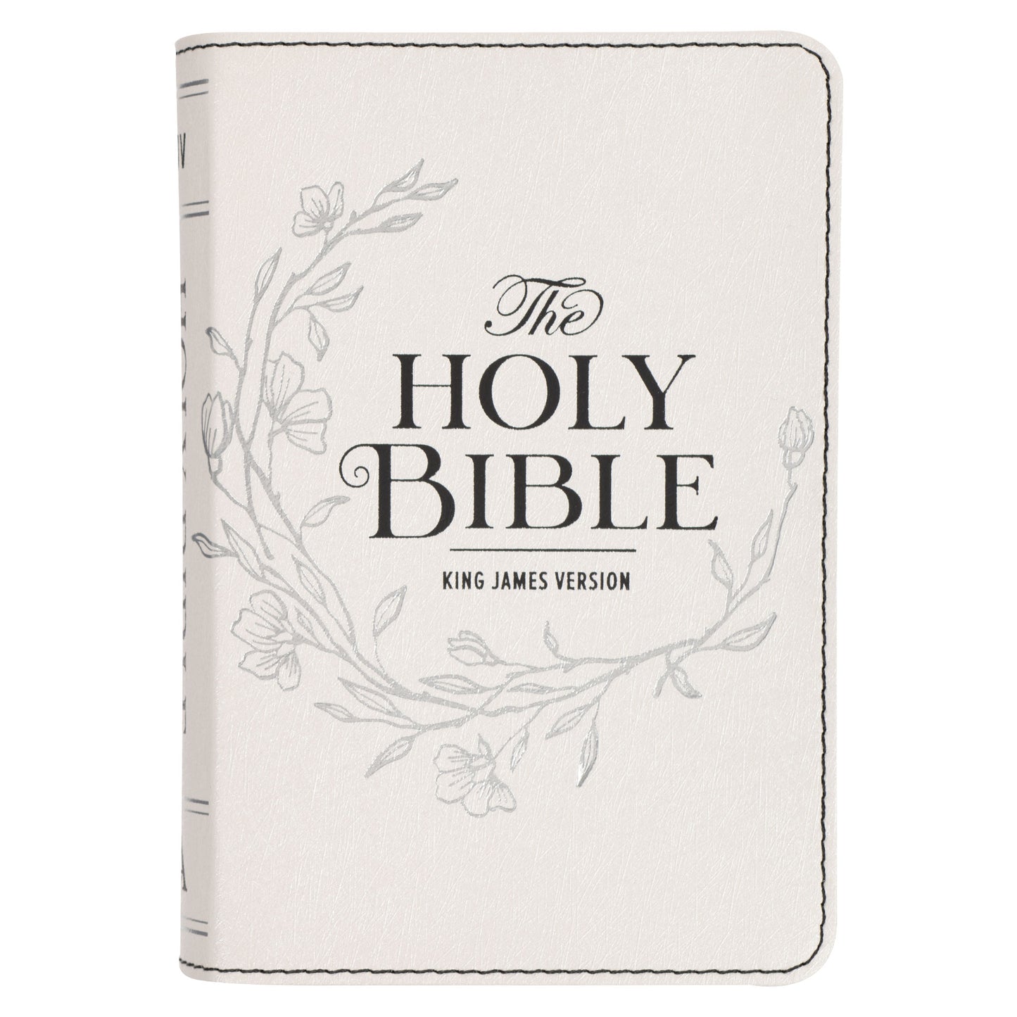 Pearlised White Large Print Compact King James Version Bible - The Christian Gift Company