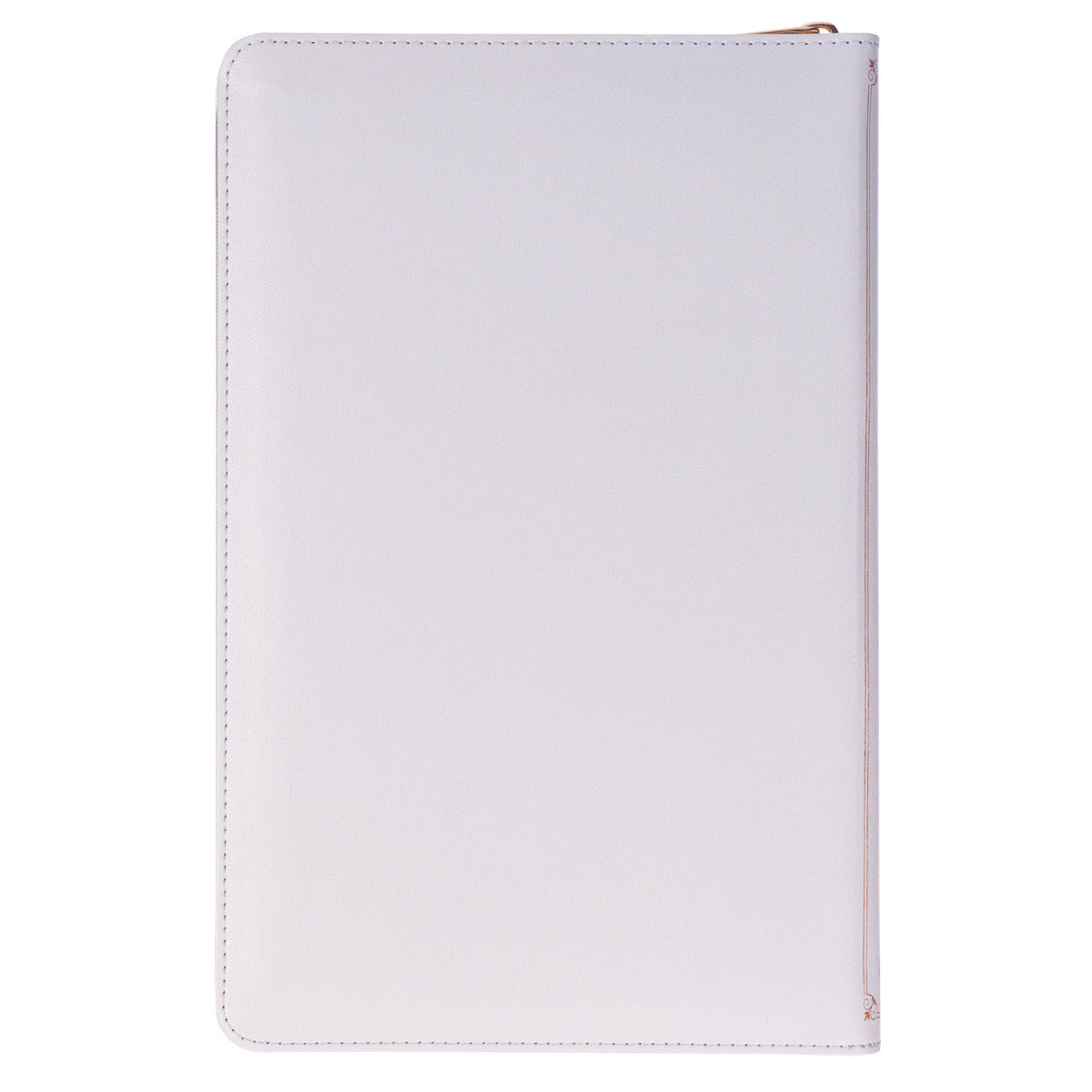 Frosty Grey and Pink Floral Faux Leather King James Version Deluxe Gift Bible with Thumb Index and Zipper Closure - The Christian Gift Company