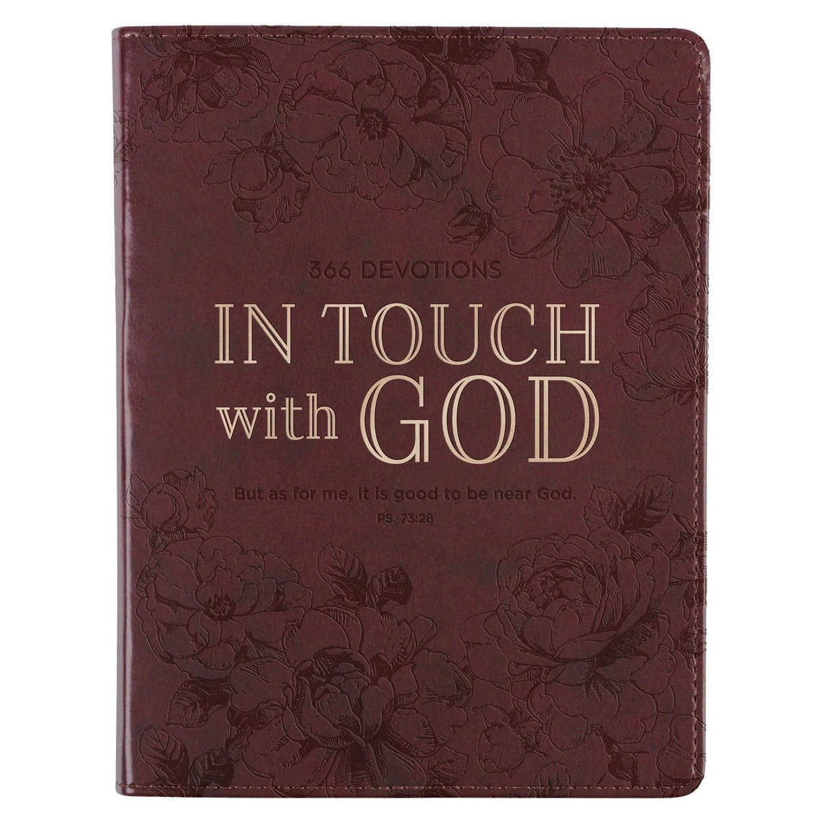 In Touch with God Maroon Faux Leather Devotional - The Christian Gift Company
