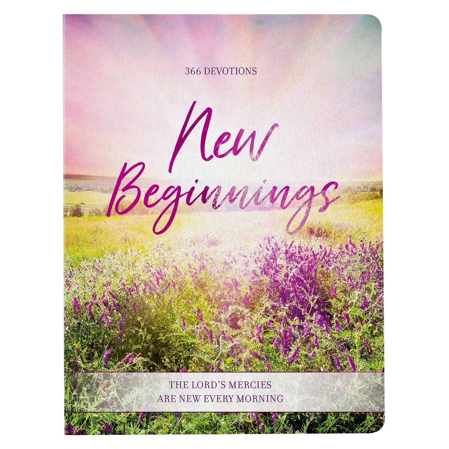New Beginnings Pink Sunshine Field Softcover Devotional - The Christian Gift Company
