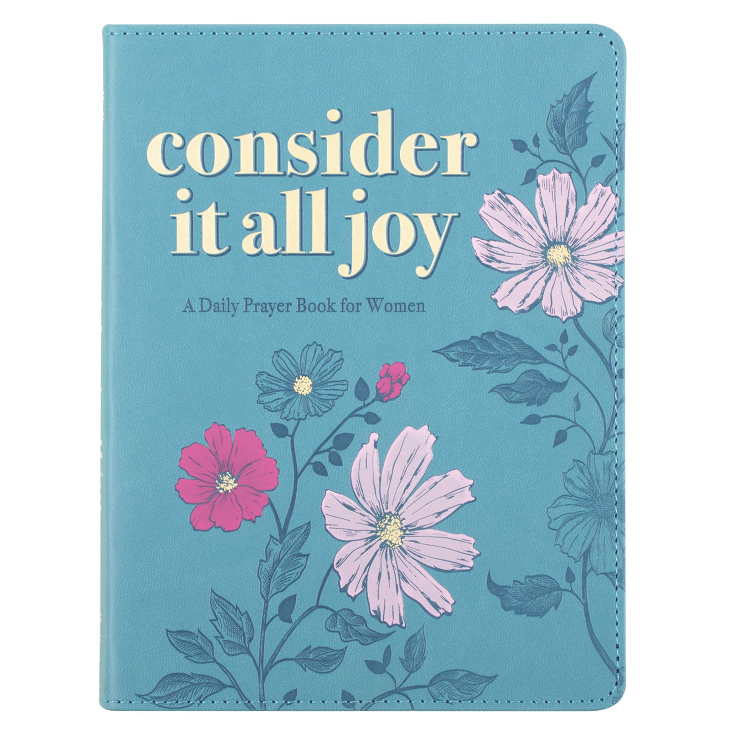 Consider it All Joy Blue Faux Leather Devotional - The Christian Gift Company