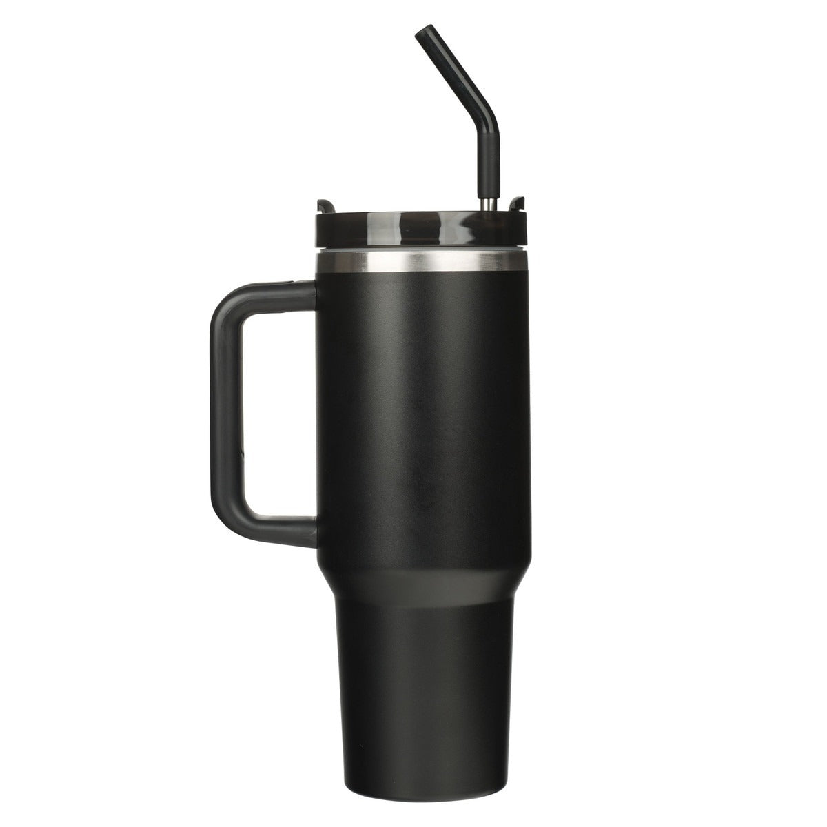 Be Strong in the Lord Black 40oz Tumbler with Reusable Straw - Ephesians 6:10 - The Christian Gift Company