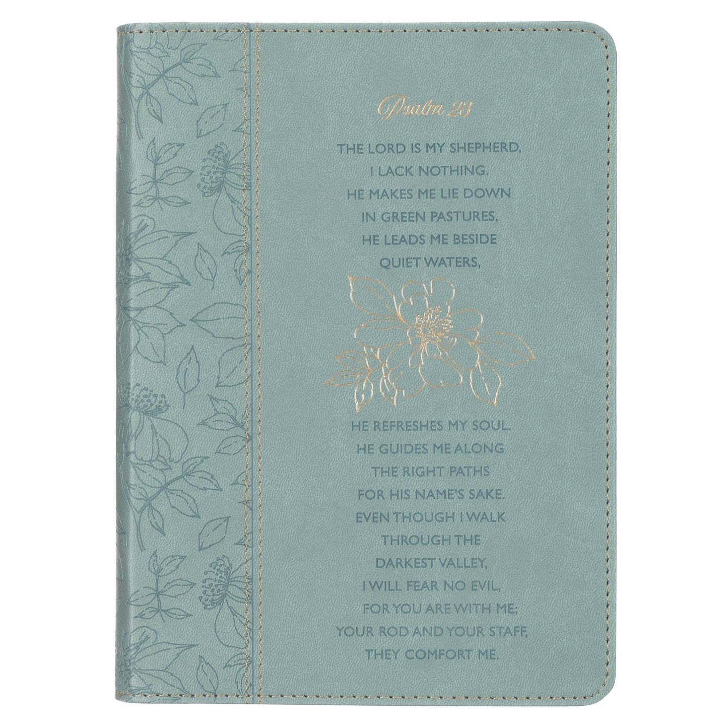 Psalm 23 Blue Faux Leather Classic Journal - The Christian Gift Company
