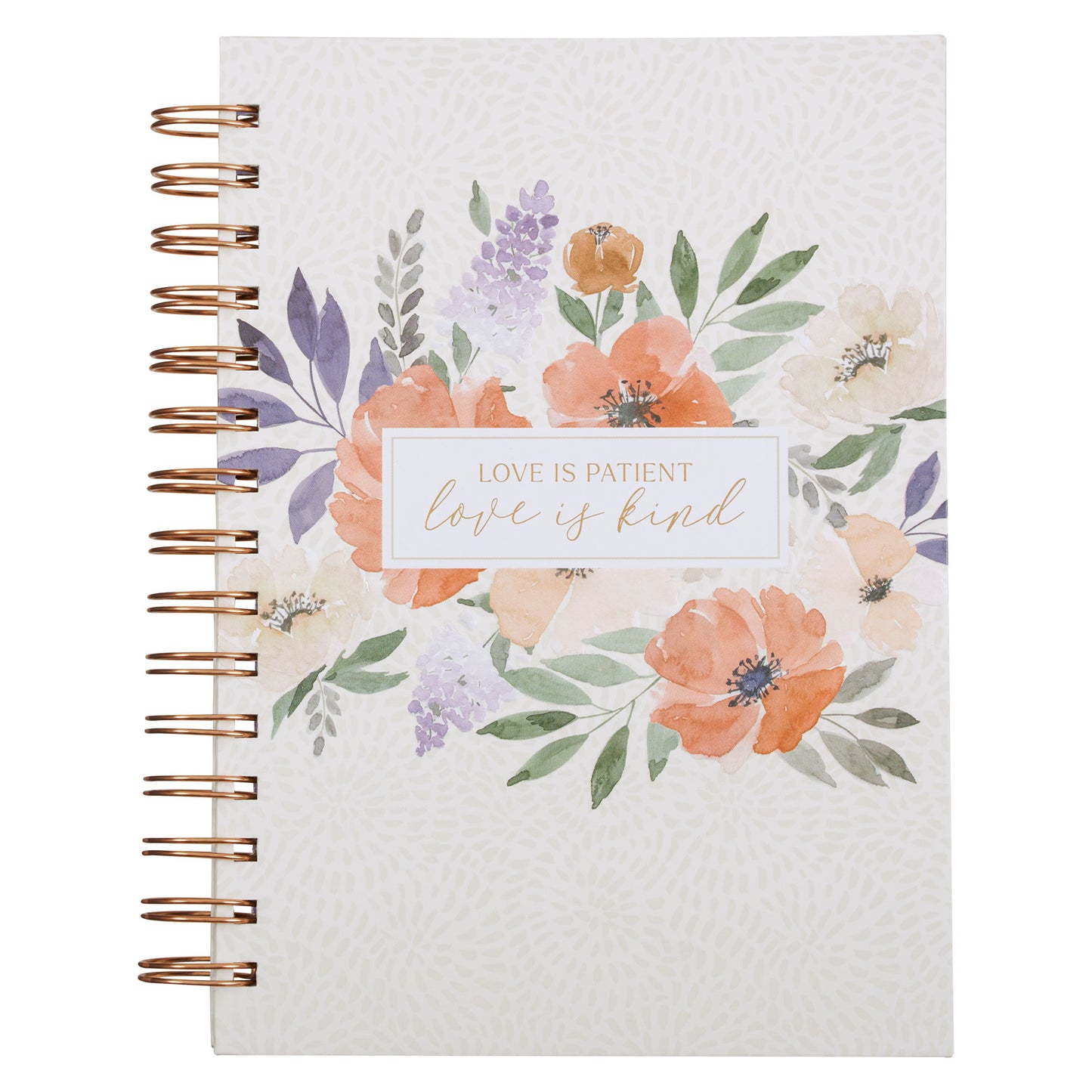 Love is Kind Coral Poppy Spiral Journal