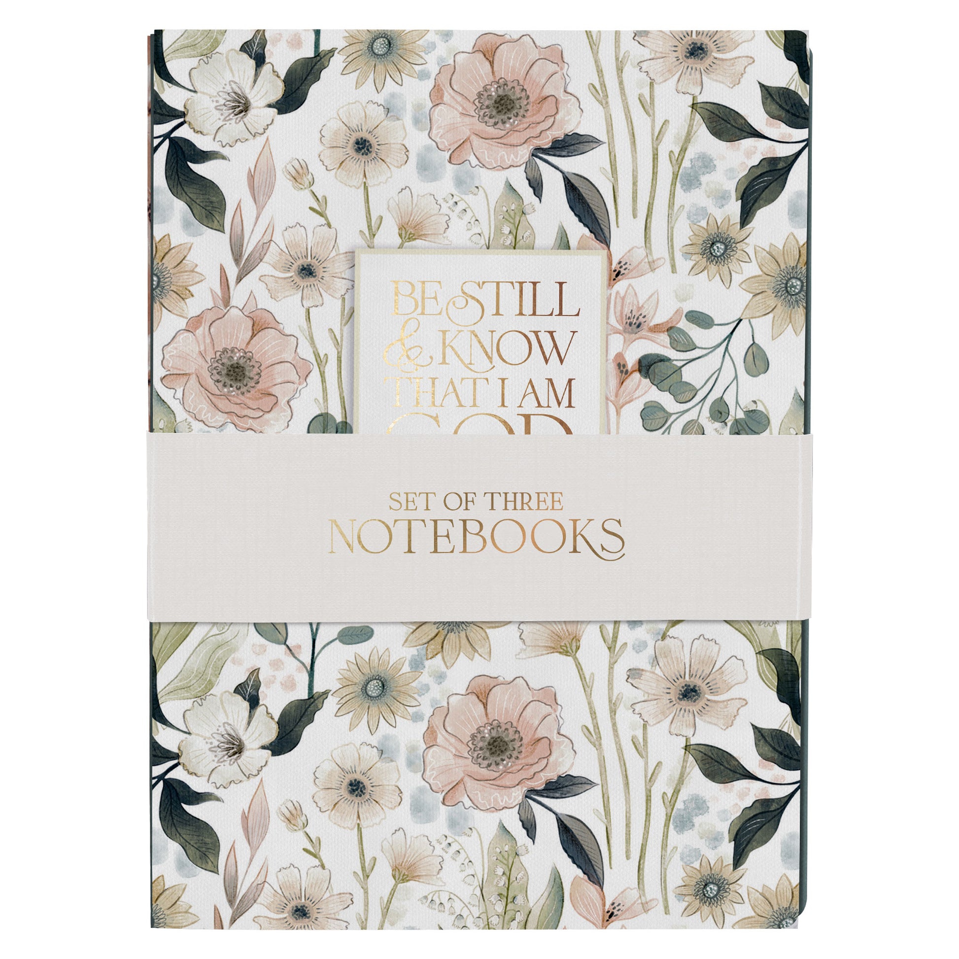 Be Still Teal Meadow Large Notebook Set - Psalm 46:10 - The Christian Gift Company