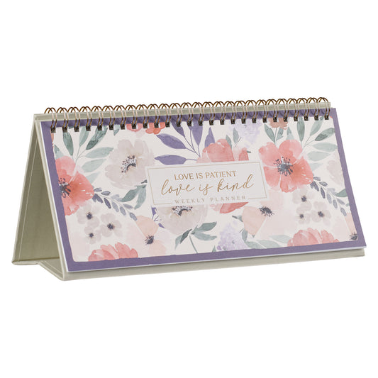 Love is Kind Coral Poppy Undated Weekly Planner - The Christian Gift Company