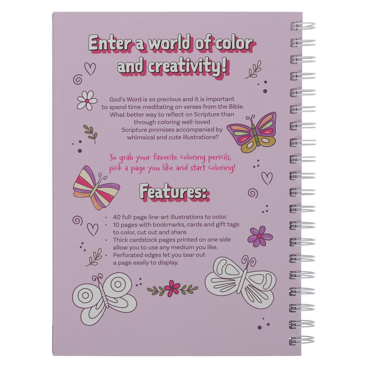 CLR171 Coloring Book Favorite Bible Verses for Girls Wirebound