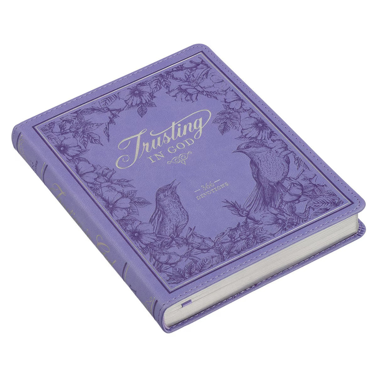 Trusting in God Lavender Faux Leather Devotional - The Christian Gift Company