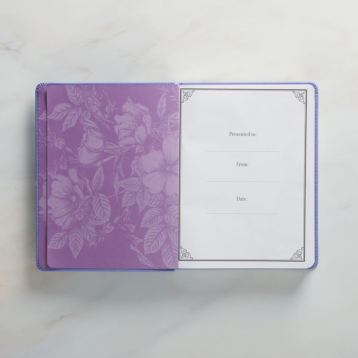 Trusting in God Lavender Faux Leather Devotional - The Christian Gift Company