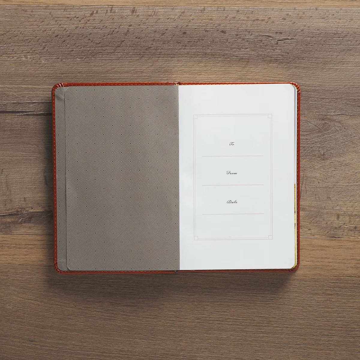 Comforted by God Honey-Brown Faux Leather Devotional Gift Book - The Christian Gift Company