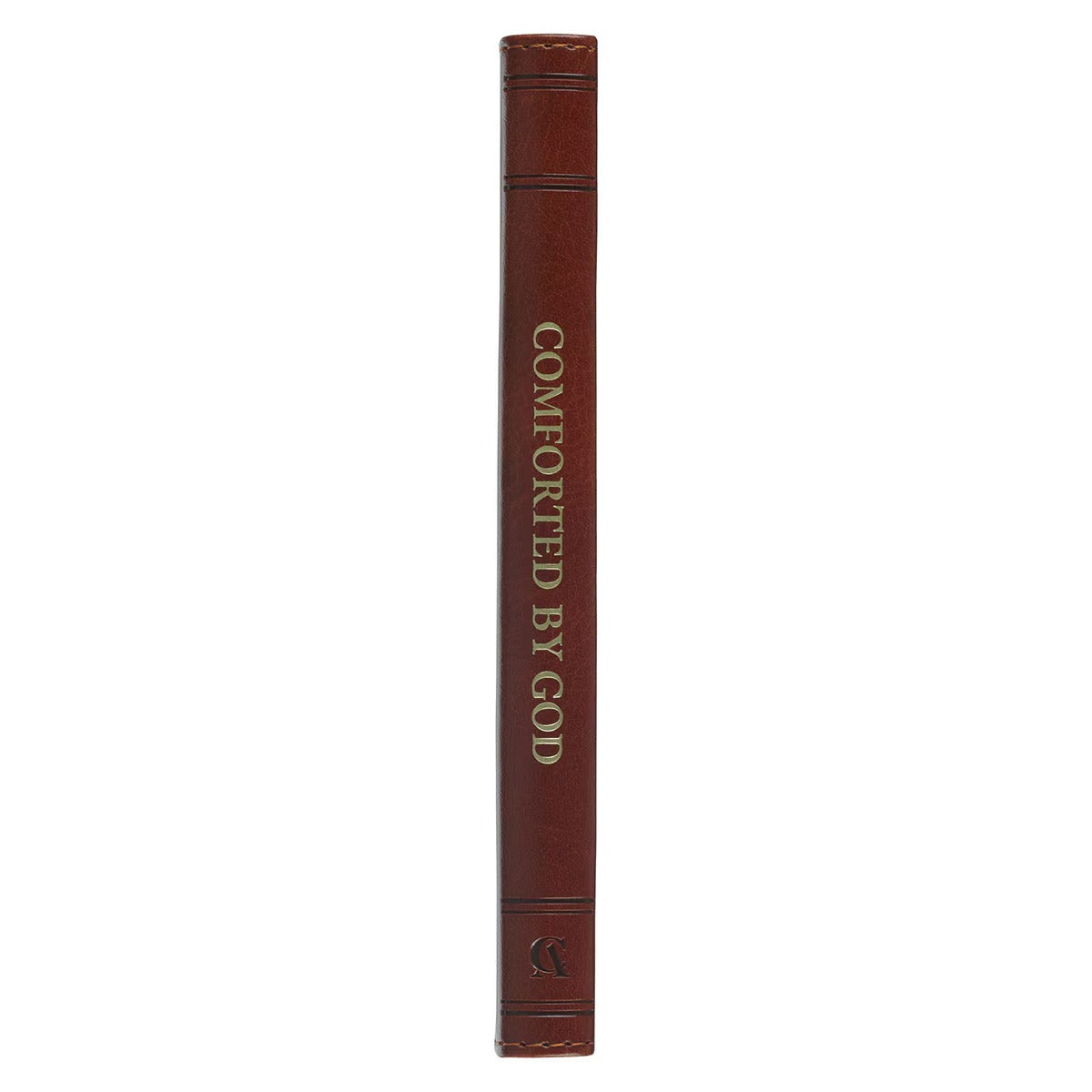Comforted by God Honey-Brown Faux Leather Devotional Gift Book - The Christian Gift Company
