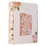 Peach Floral Faux Leather King James Version Note-taking Bible - Proverbs 31:25 - The Christian Gift Company