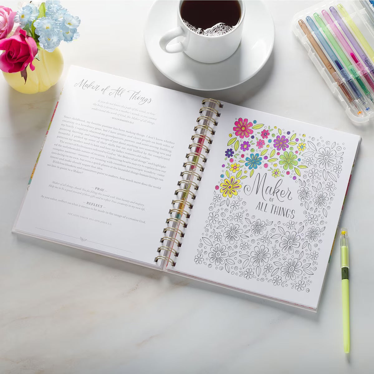 Coloring the Names of God Colouring Devotional - The Christian Gift Company