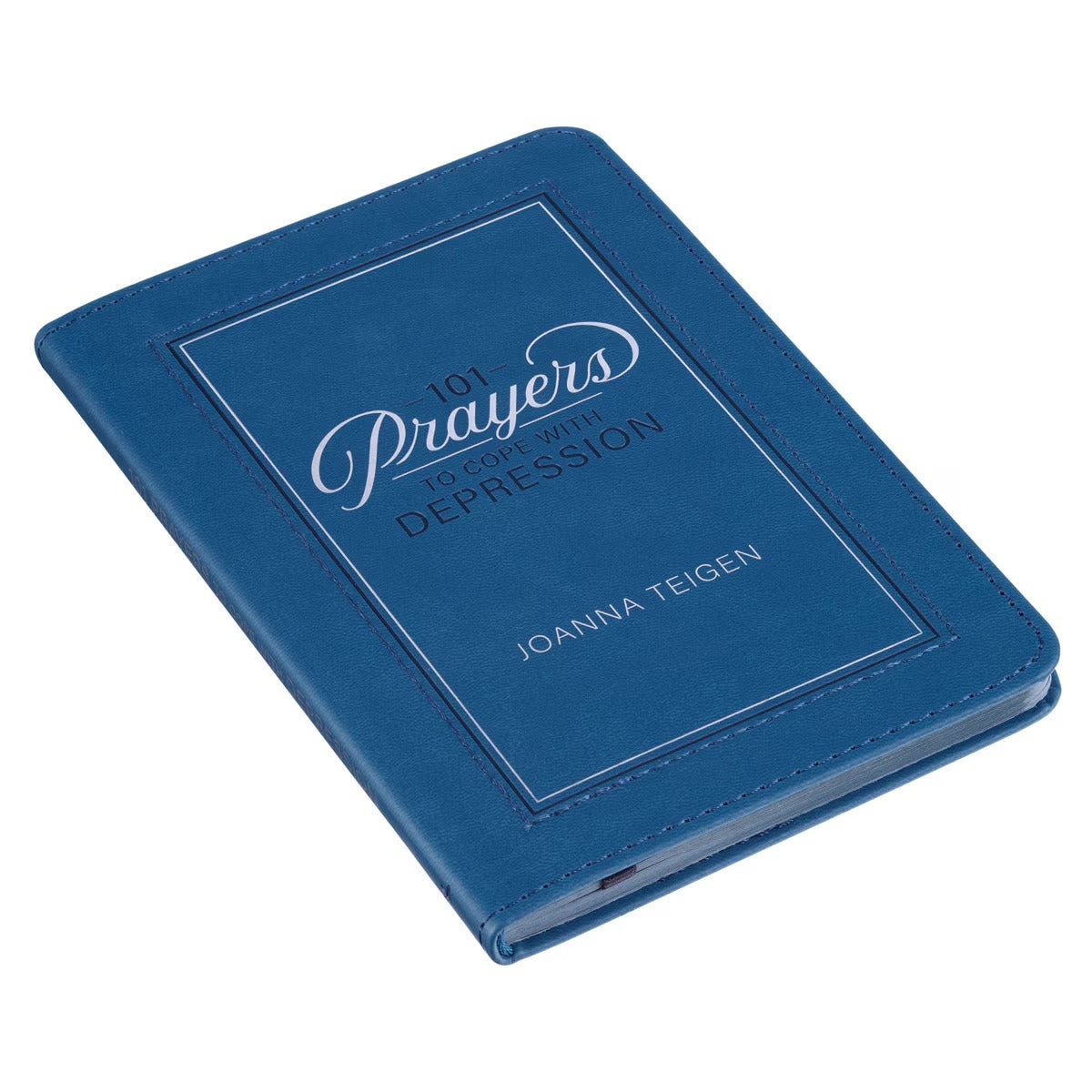 101 Prayers to Cope with Depression Blue Faux Leather Prayer Book