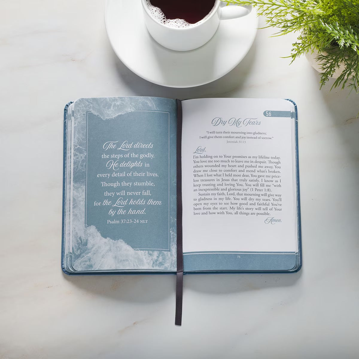 101 Prayers to Cope with Depression Blue Faux Leather Prayer Book