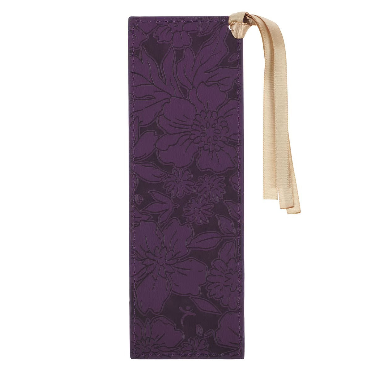 Strength and Dignity Purple Rose Faux Leather Bookmark' - Proverbs 31:25 - The Christian Gift Company