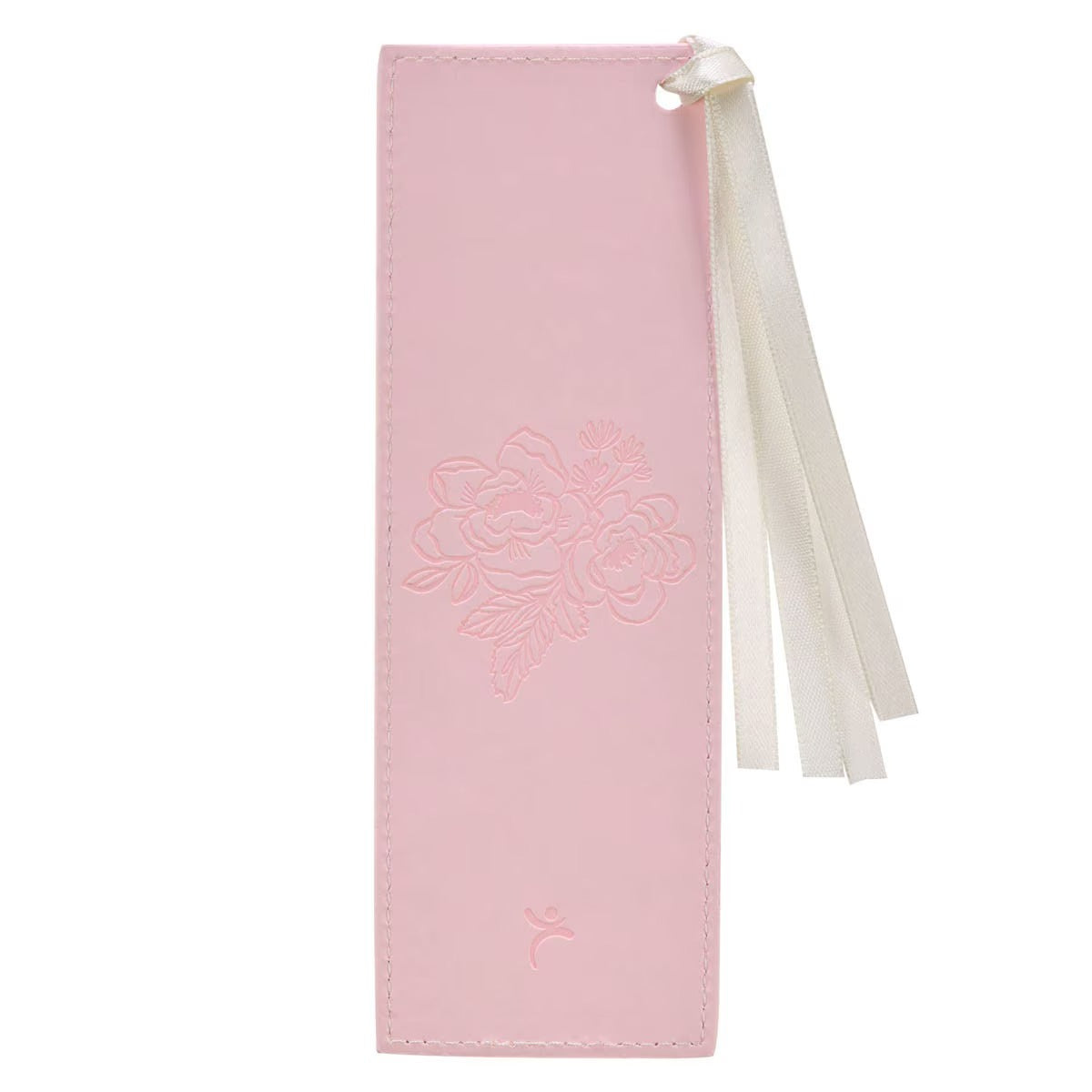 Under His Wings Pink Faux Leather Bookmark - Psalm 91:4 - The Christian Gift Company