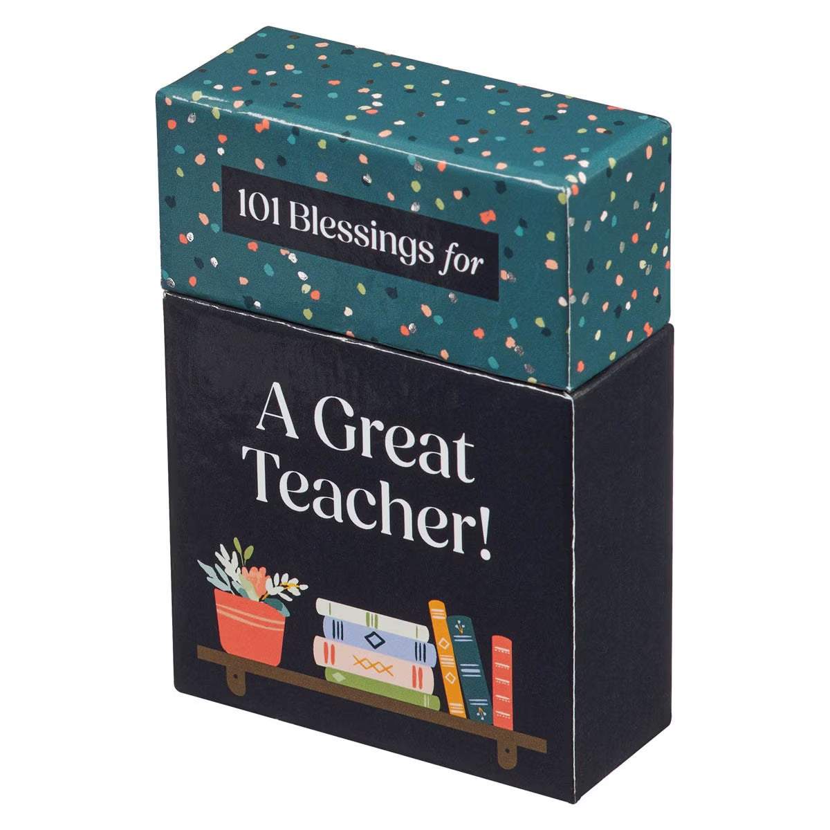 101 Blessings For A Great Teacher Teal Confetti Box of Blessings