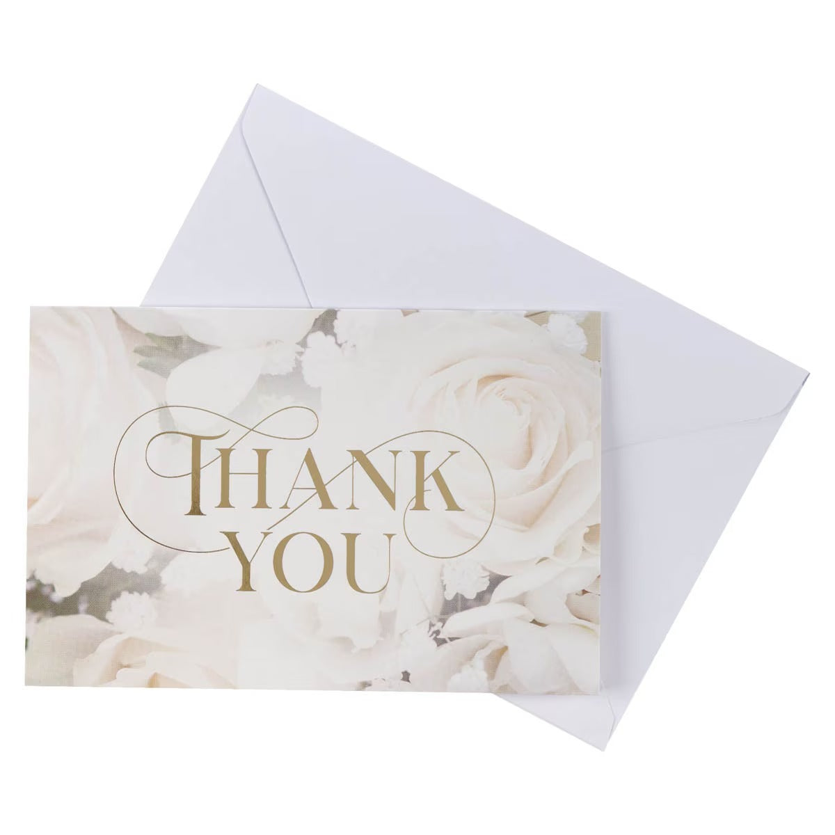 Ivory Rose Wedding Thank You Note Card Set - The Christian Gift Company