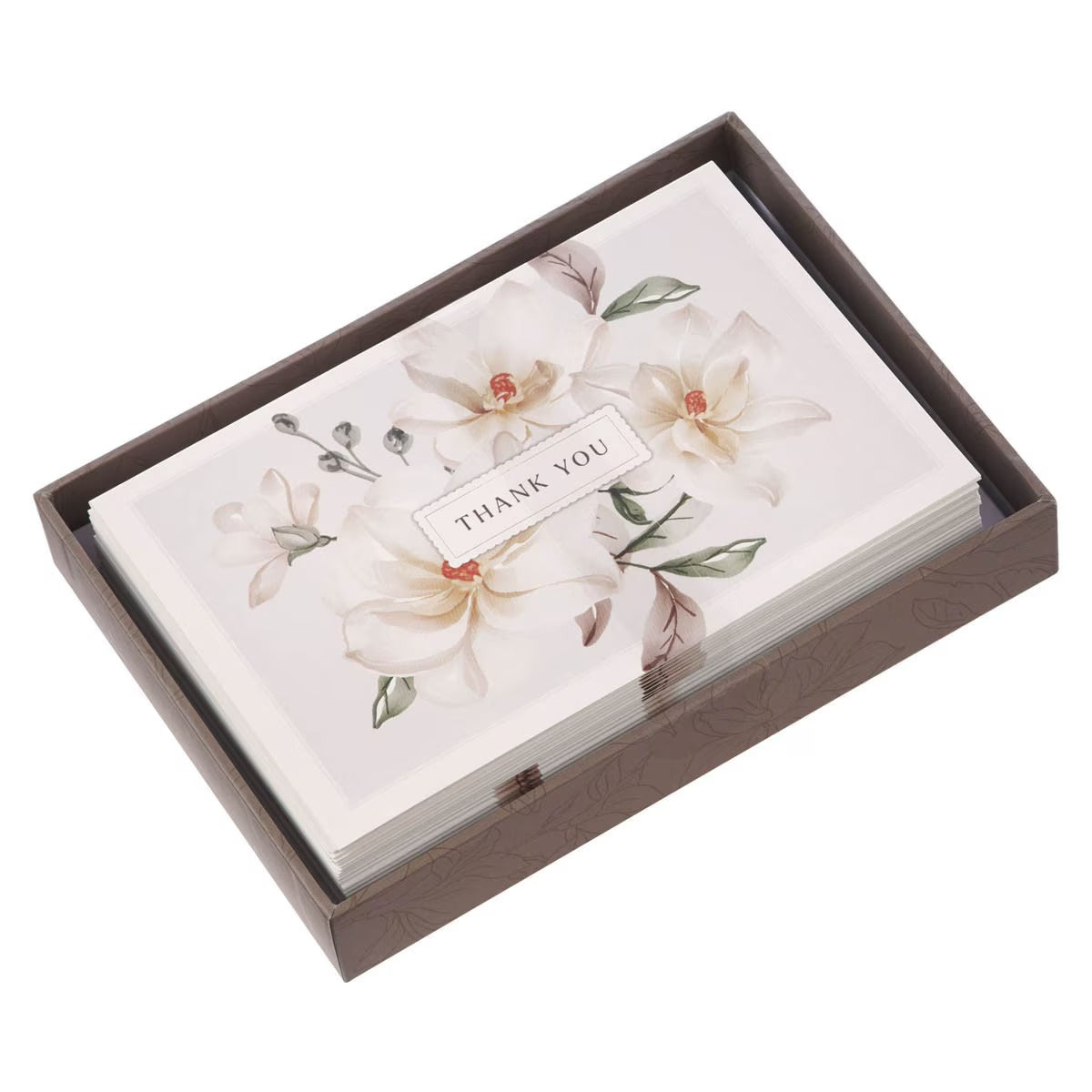 White Magnolia Thank You Note Card Set - The Christian Gift Company