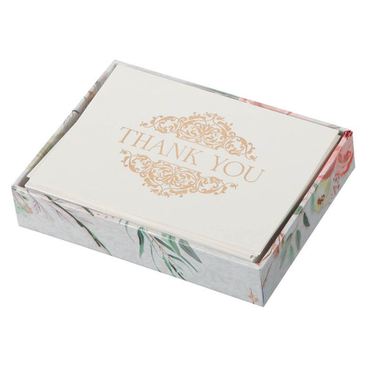 Thank You Gold Lattice Boxed Note Card Set - The Christian Gift Company