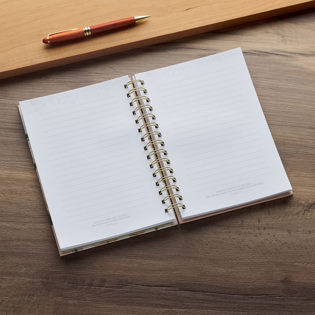 Good Work Peach Floral Spiral Journal - Philippians 1:6 - The Christian Gift Company