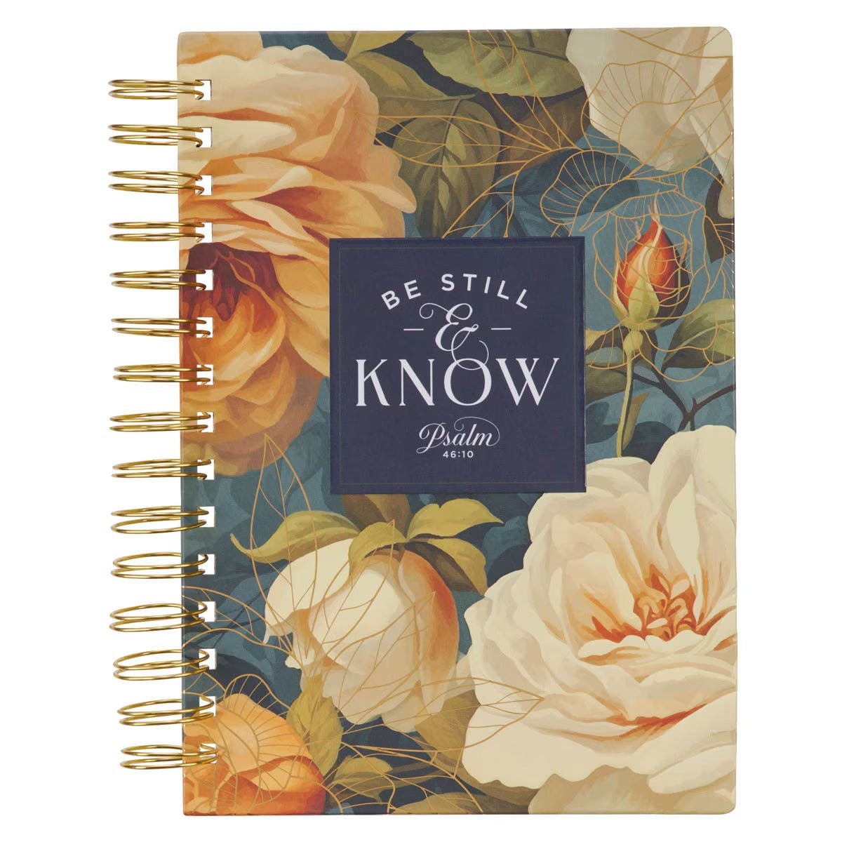 Be Still and Know Yellow Rose Spiral Journal - Psalm 46:10 - The Christian Gift Company
