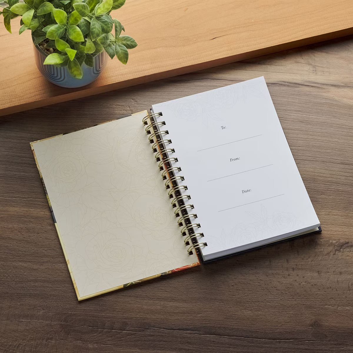 Be Still and Know Yellow Rose Spiral Journal - Psalm 46:10 - The Christian Gift Company