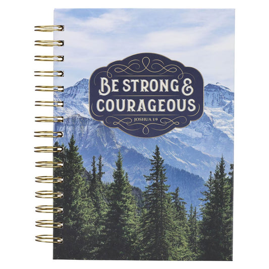 Be Strong and Courageous Mountain Vista Spiral Journal - Joshua 1:9 - The Christian Gift Company