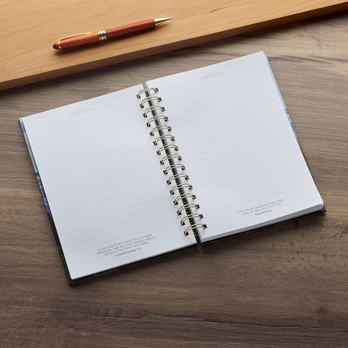 Be Strong and Courageous Mountain Vista Spiral Journal - Joshua 1:9 - The Christian Gift Company