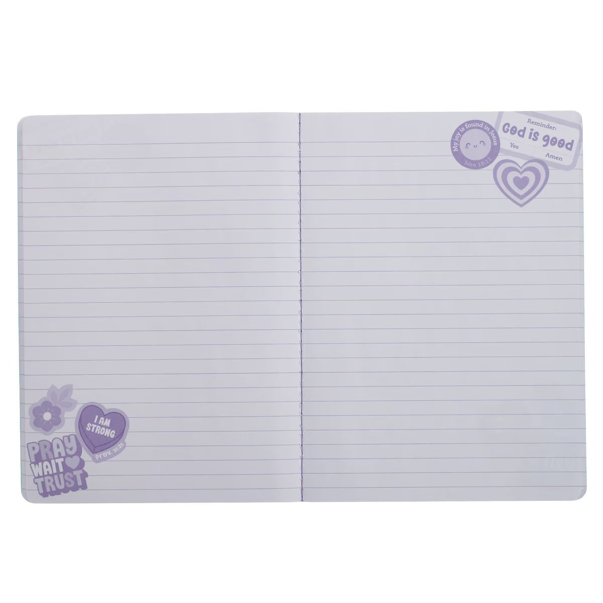 Shine for Jesus Purple Stickers Notebook - Matthew 5:16
